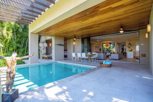 Private heated pool