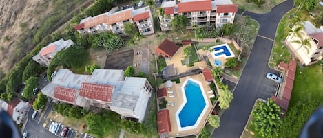 Aerial View of Makaha Valley Plantation and Pool #1 area