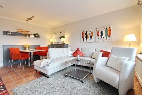 Haus Klenterdeel, App. 9B, Wohnzimmer