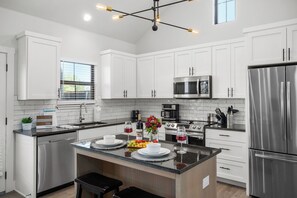 Bright and open kitchen make cooking a delight.