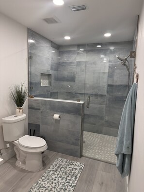 Master bath with oversized shower