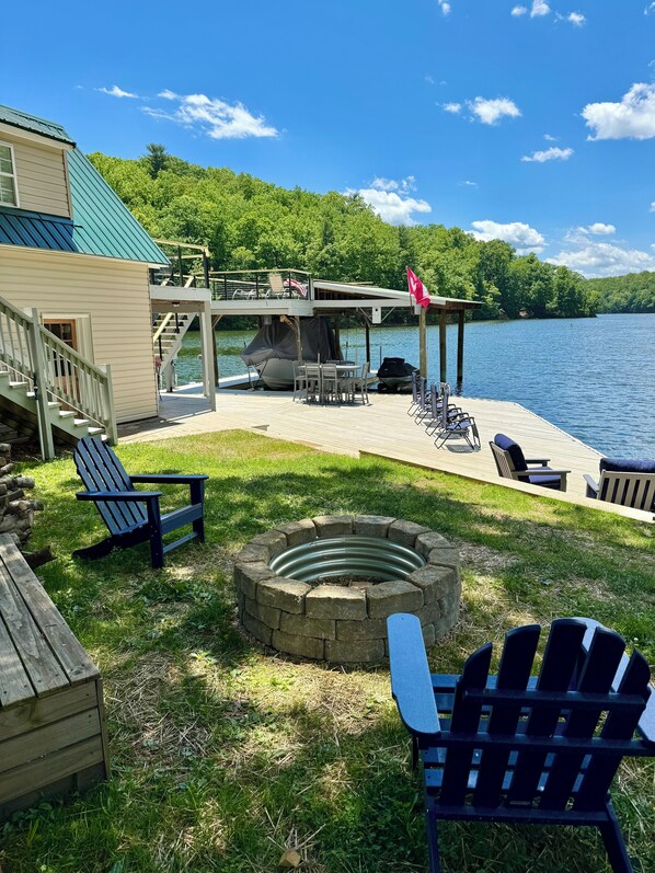 Double decker dock with a fabulous lake view.