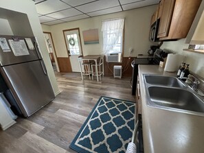 Check out the new stainless steel refrigerator (to go with the new stove and the dishwasher)