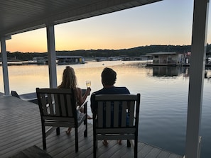 Cocktails at Sunset on the back deck!