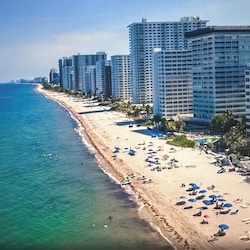 Beach strip attached to hotel