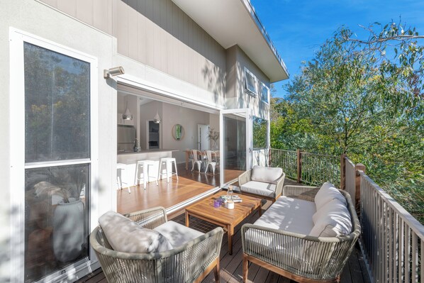 Outdoor deck area