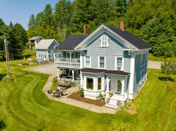 Front of the house. Parking is to the left.