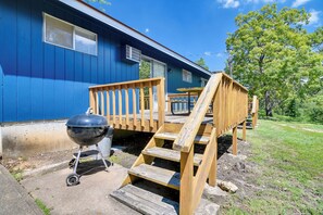 Exterior | Deck | Charcoal Grill (Charcoal Not Provided)