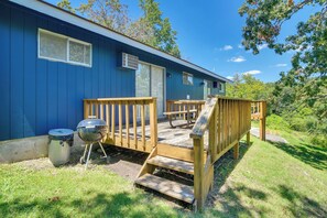 Exterior | Deck | Charcoal Grill (Charcoal Not Provided)