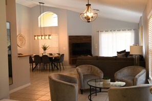 Sitting Room, Living Room and Dining Area