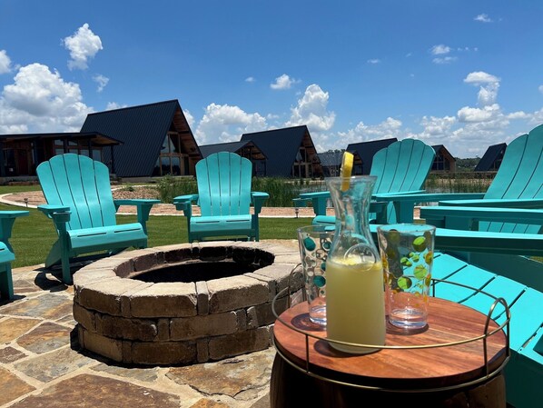 Make some s'mores while you enjoy good company.  Although firewood is not provided, they can be purchased at the gas station 1 mile from the property.  We recommend ceasing all fire pit activities during the summer due to high danger risk.
