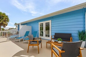 Upstairs balcony - your left side rental