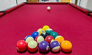 Lower-level game room.  Let's play!