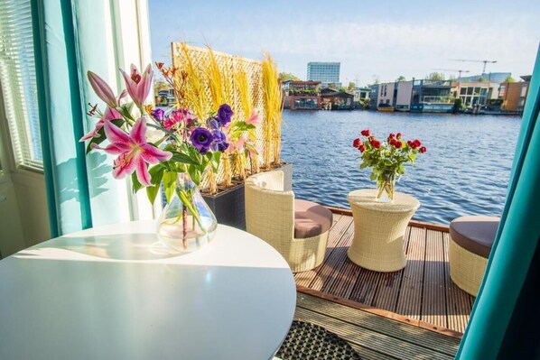 Beautiful waterfront views from your private terrace.