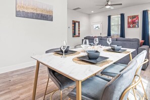 Dining for 4 at the table