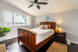 One of the 3 Queen bedrooms, this 2nd floor room has gorgeous sunset views.