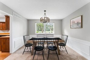 Dining room with seating for six