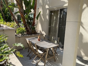 Beautiful outside private patio to enjoy the San Diego sun