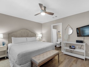 Primary Bedroom with King Bed and Flat Screen TV