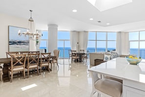 Spacious Living Area Surrounded by Gulf Views