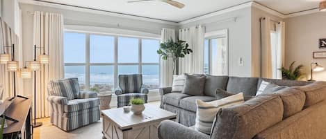 Living Room with Ocean Views at 5408 Hampton Place
