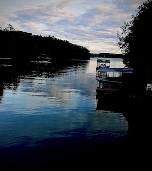 Gorgeous view of the lake on the dock.