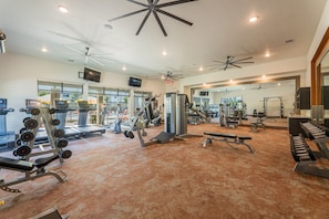 State-of-the-art Fitness Center with Cardio and Weight Equipment