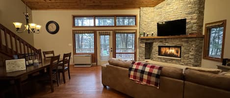 Living Room with gas fireplace!