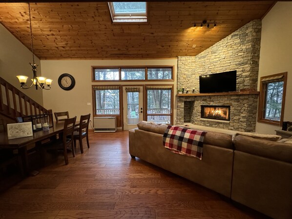 Living Room with gas fireplace!