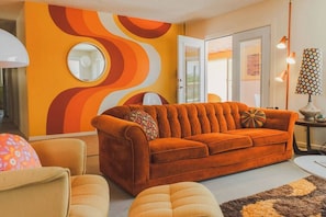 Living Room with Custom Mural
