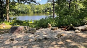 Amazing views from every angle 2 acres walking trail around pond . Viewing water
