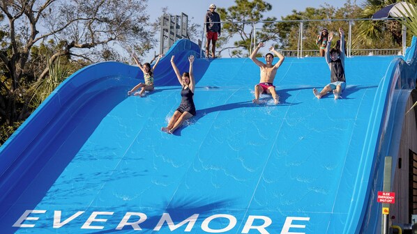 The Giant slide at Evermore Bay! Water fun activity for the entire family!