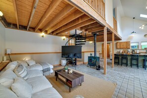 Living Room | Smart TV | Wood-Burning Stove | 1st Floor