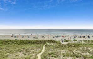 View from the balcony and private path to the beach.