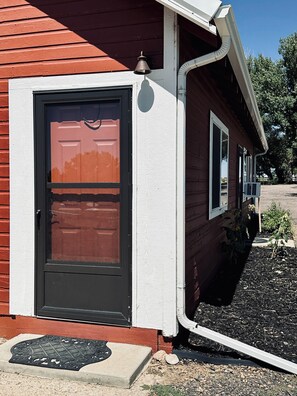 Back door, South facing
