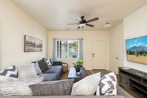 living room with view of TV
