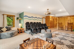 Evenings are for movies in your private theater, or a quiet game of chess in the cozy cuddle corner, surrounded by warmth and fun.