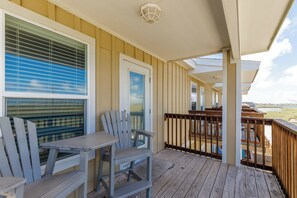 Private balcony off the living area on with a nice view of the Gulf of Mexico