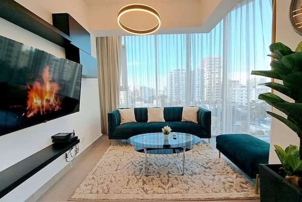 Living room with view