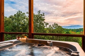 Your personal escape to a wonderful soak overlooking astonishing views.