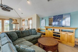 Top-Level Living Room with Deck Access