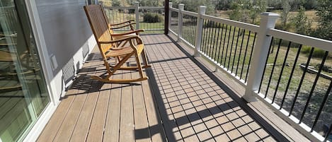 Deck off the primary bedroom-Upstairs