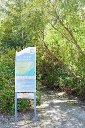 The Olive Way Beach Access is Just Steps from the Front Door.
