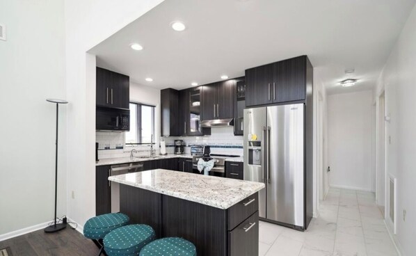 Fully stocked kitchen