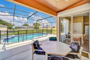 Shaded Pool Deck Seating Area 