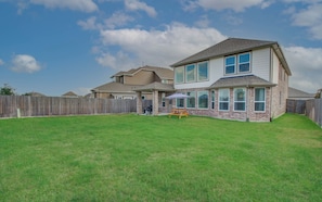 Spacious backyard