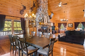 OVERALL:  The lovely dining area with seating for 8 adults.