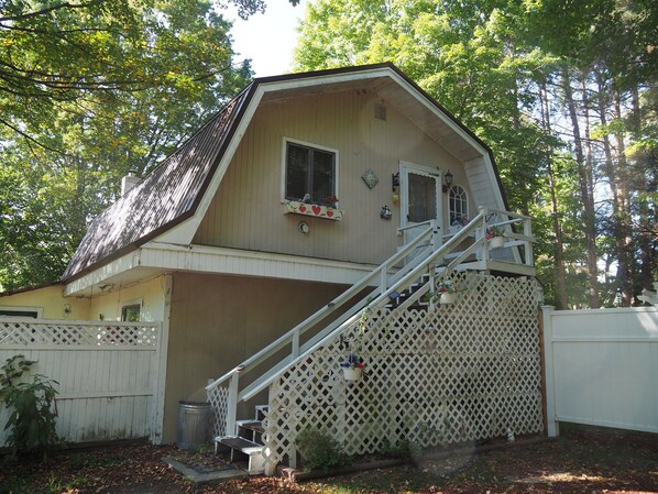 EXTERIOR:  The outside of the home.  The apartment consists of the entire second floor.