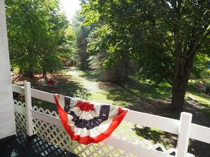 EXTERIOR:  The second floor deck, which has a very nice nature view.