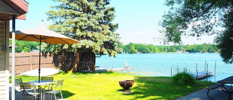 OVERVIEW:  The backyard and lakefront in the summer